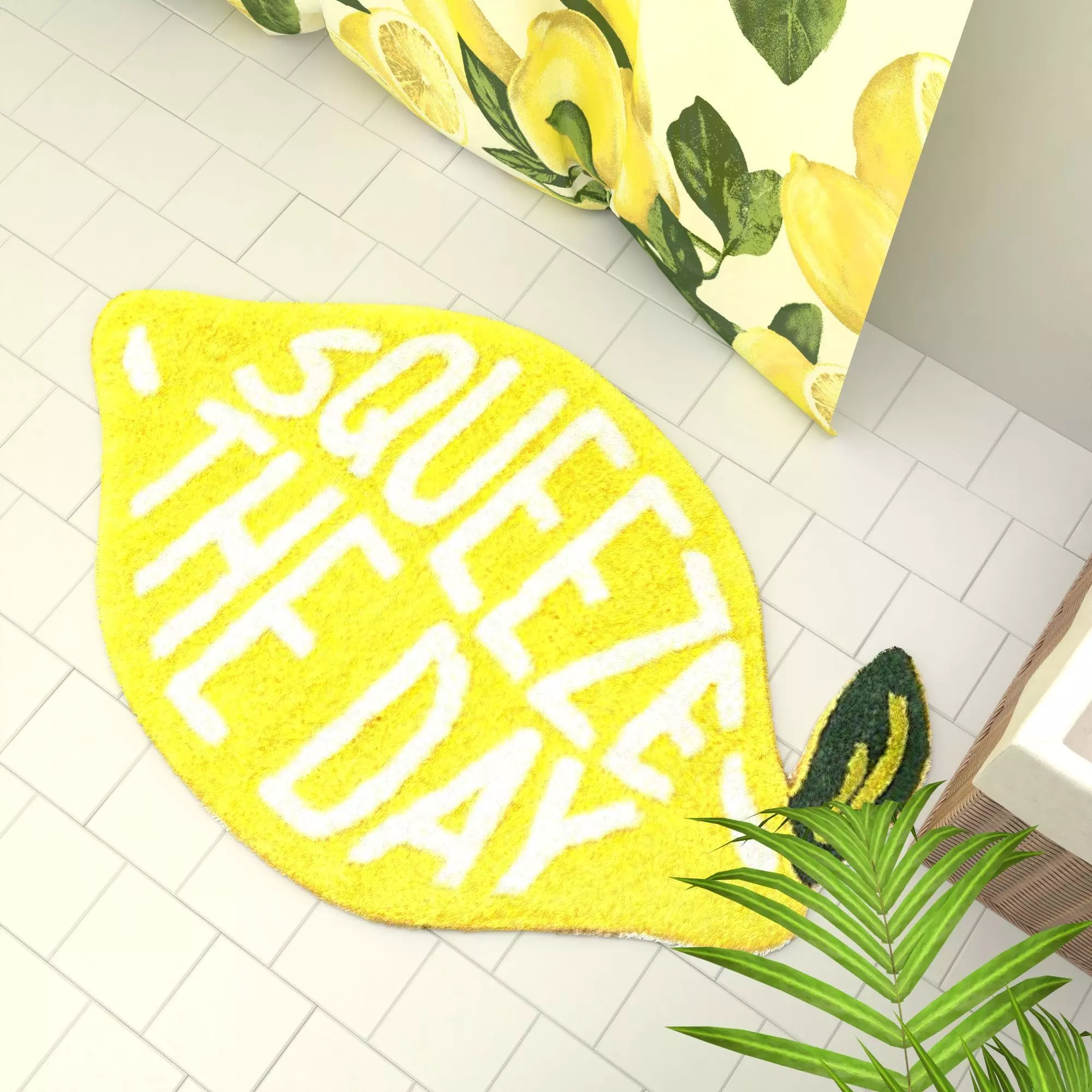 Squeeze The Day Bath Mat Urban Outfitters 3D model