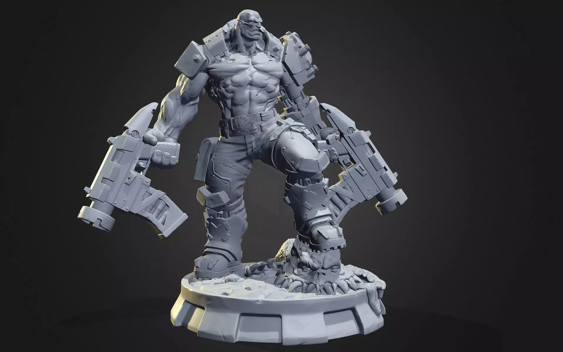 Orc Cyborg printable 3D print model_0
