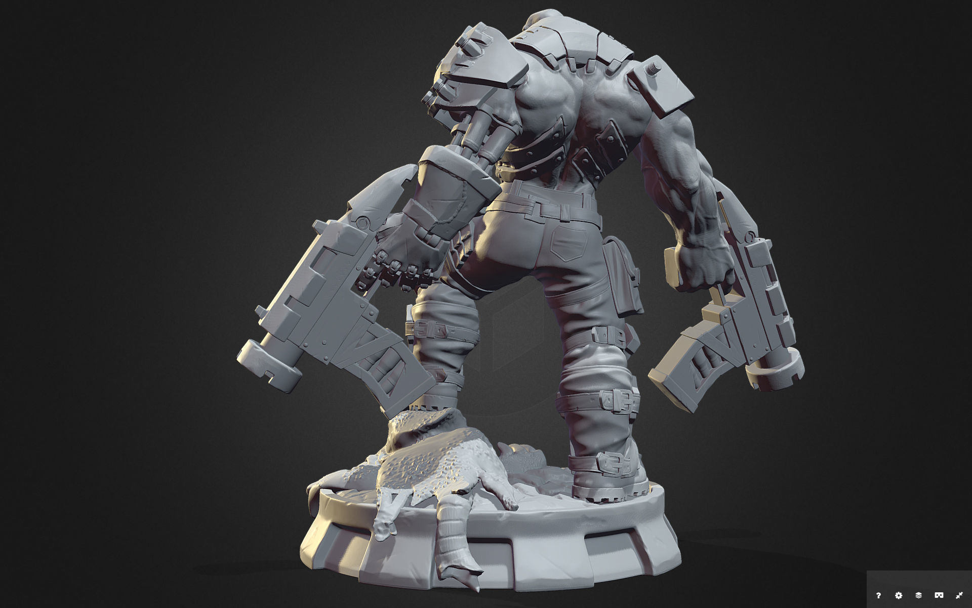 Orc Cyborg printable 3D print model_2