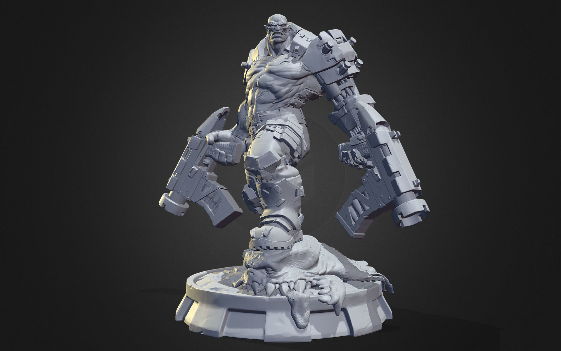 Orc Cyborg printable 3D print model_5