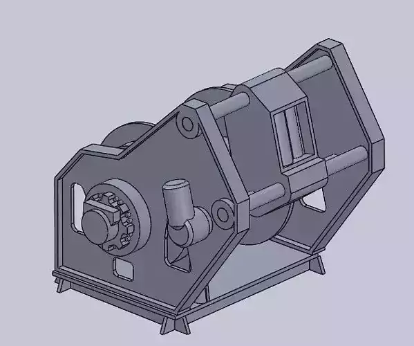 Small winch fishing trawler 3D print model