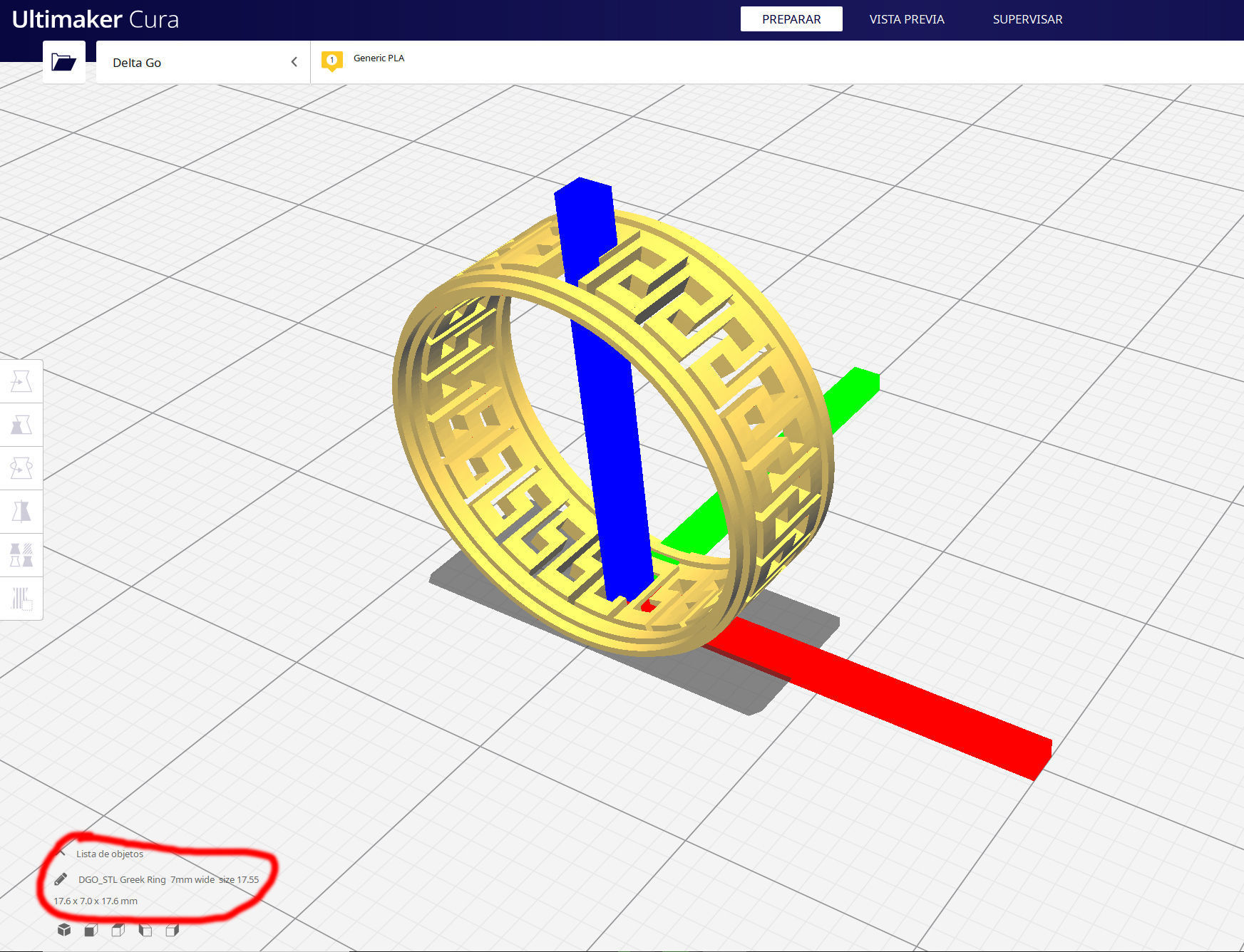 Greek ring 3D print model_4