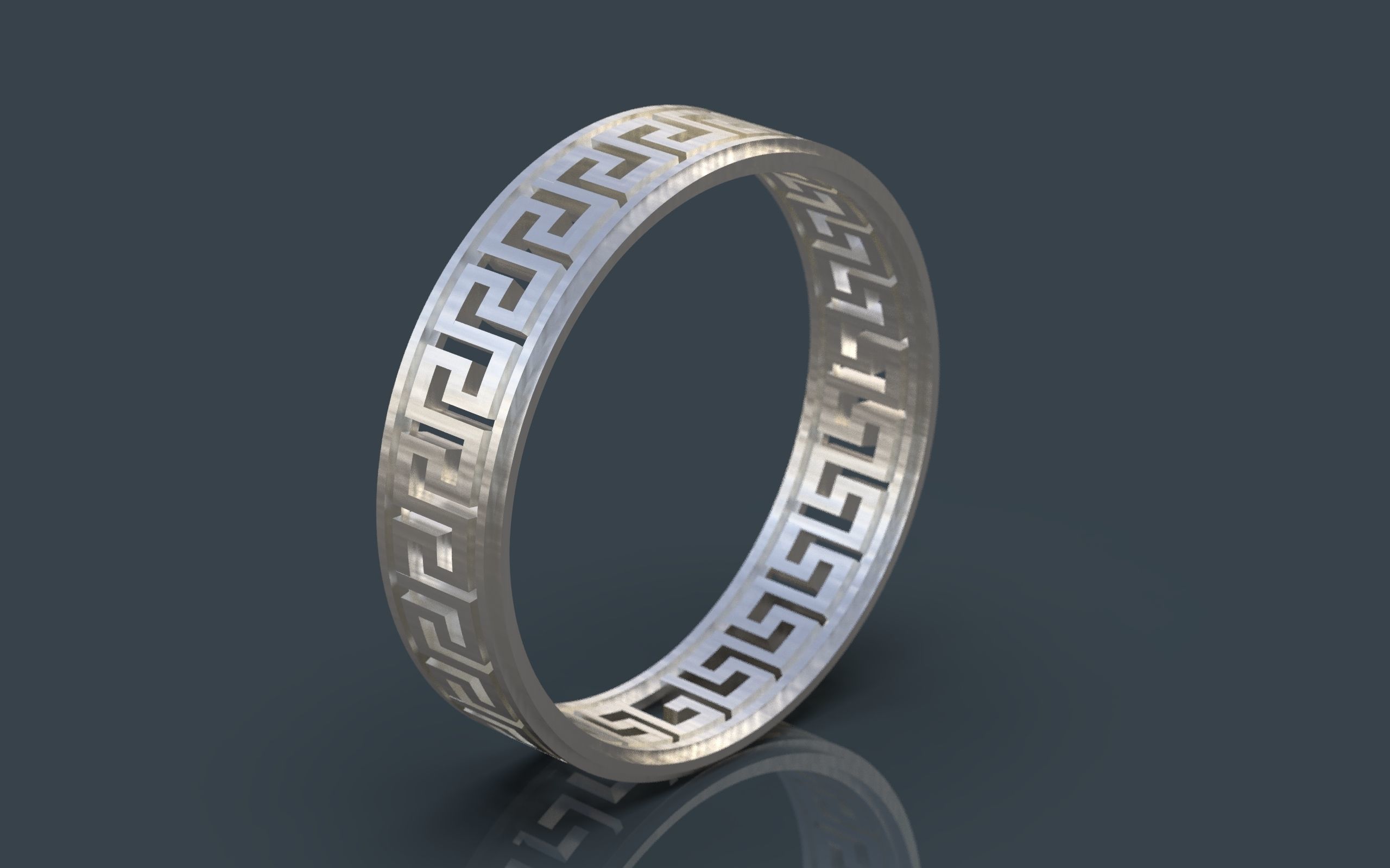 Greek ring 3D print model_2