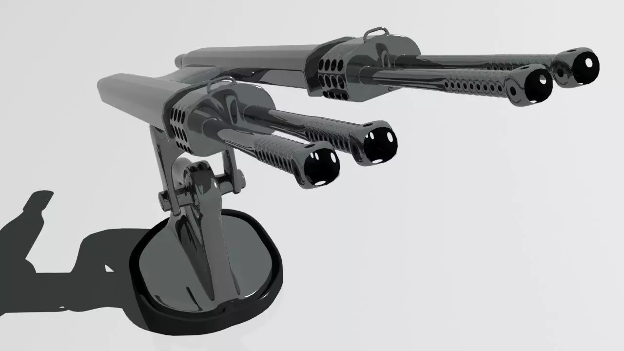 Random automated gun most stupid design ever Free 3D model