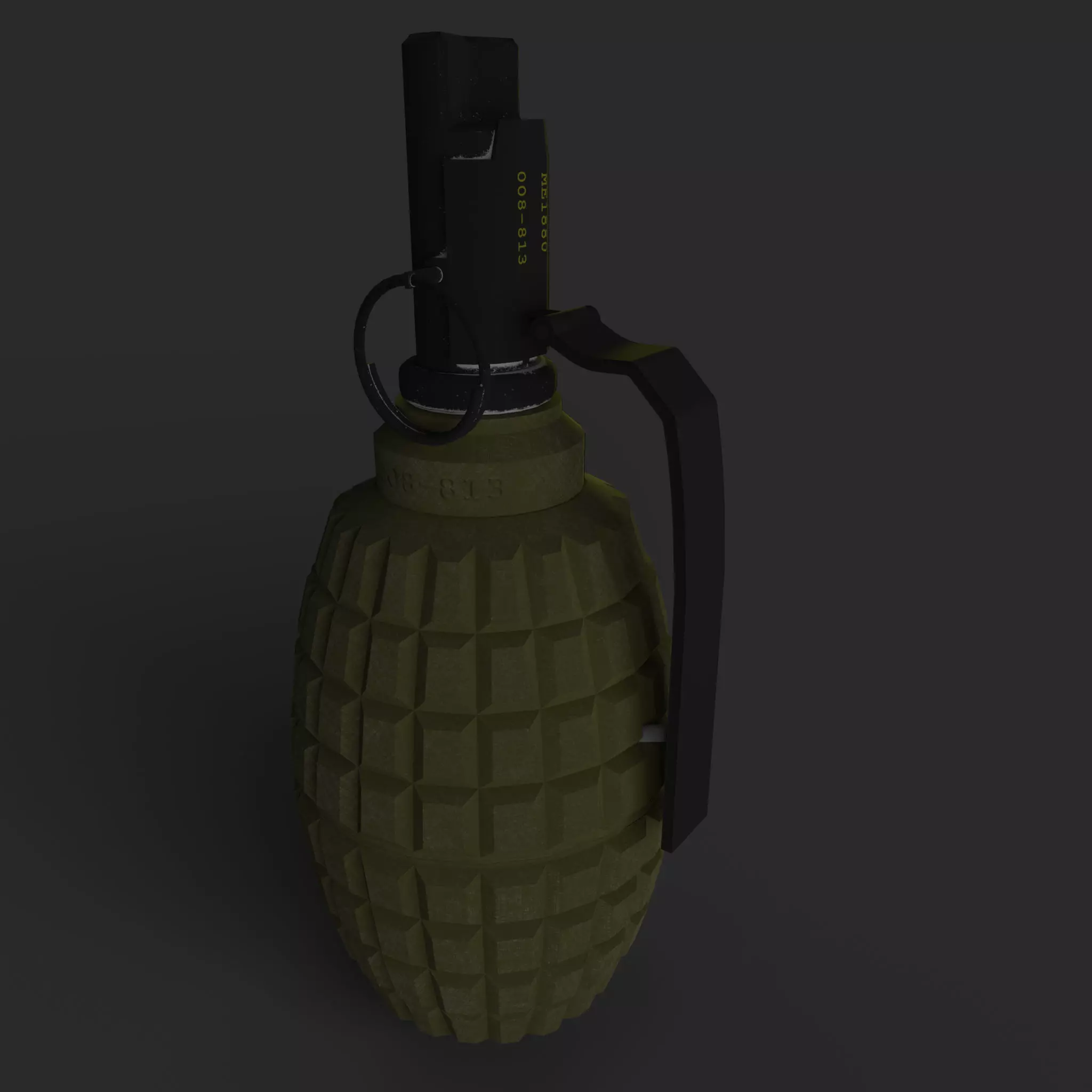 Hand Grenade Low-poly 3D model