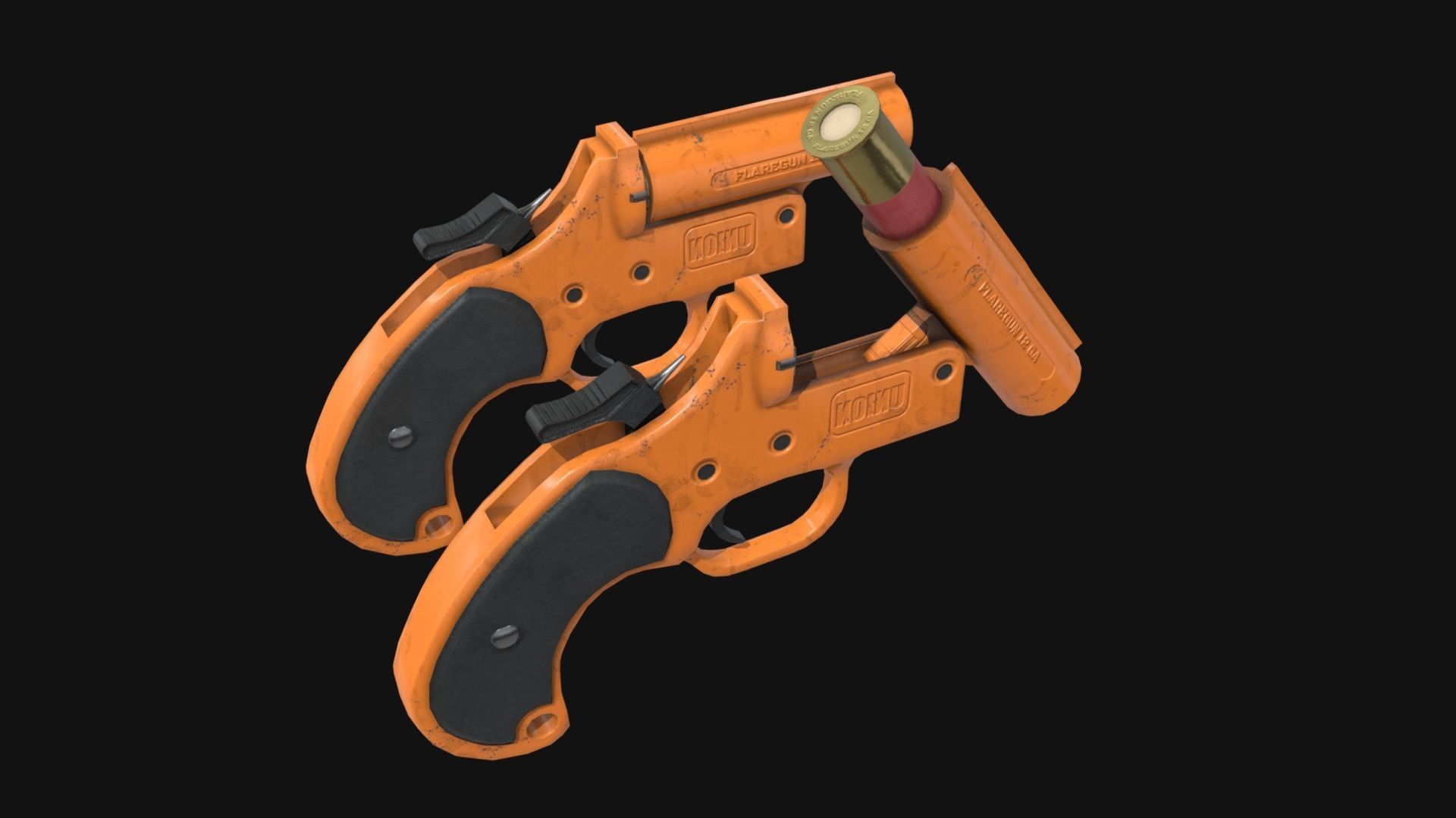 Flaregun 12 GA Low-poly 3D model_4