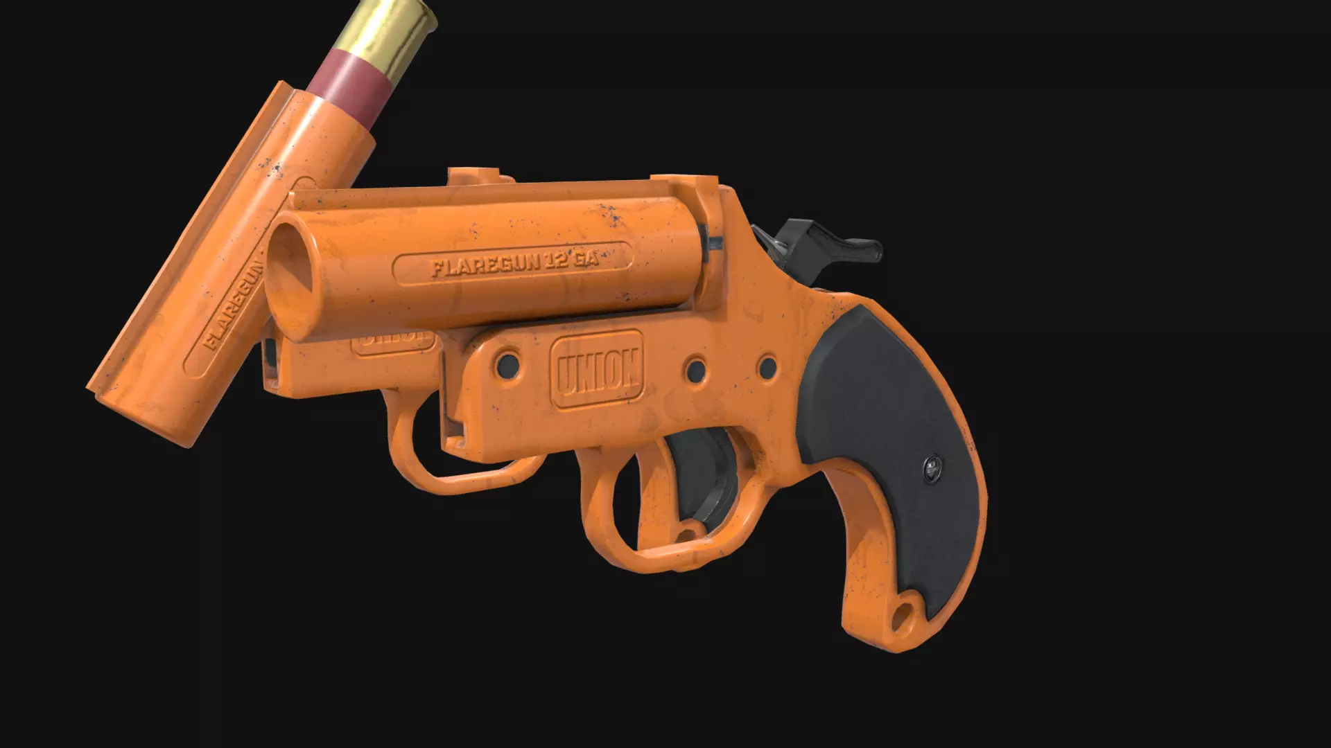 Flaregun 12 GA Low-poly 3D model_0