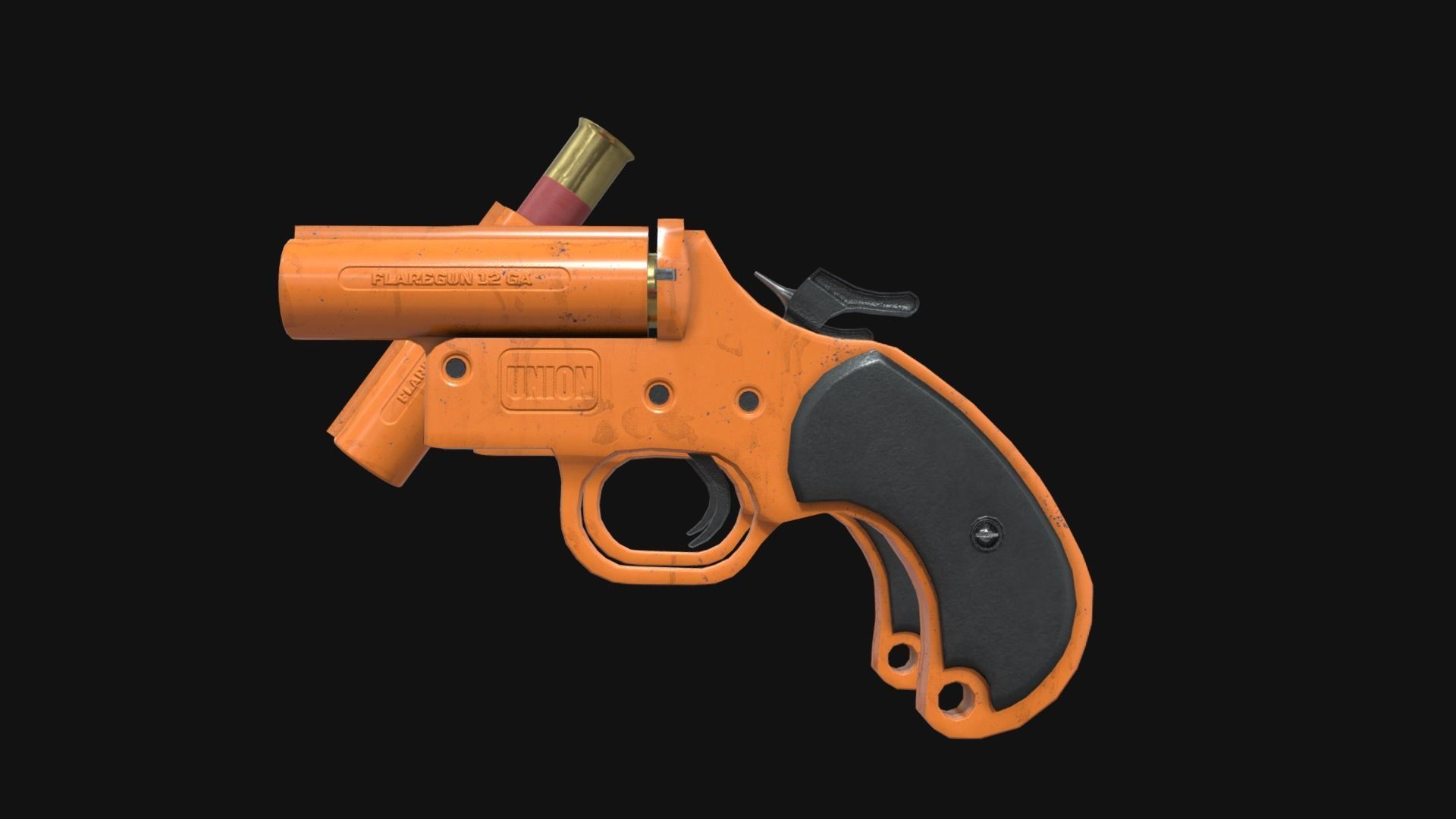 Flaregun 12 GA Low-poly 3D model_1