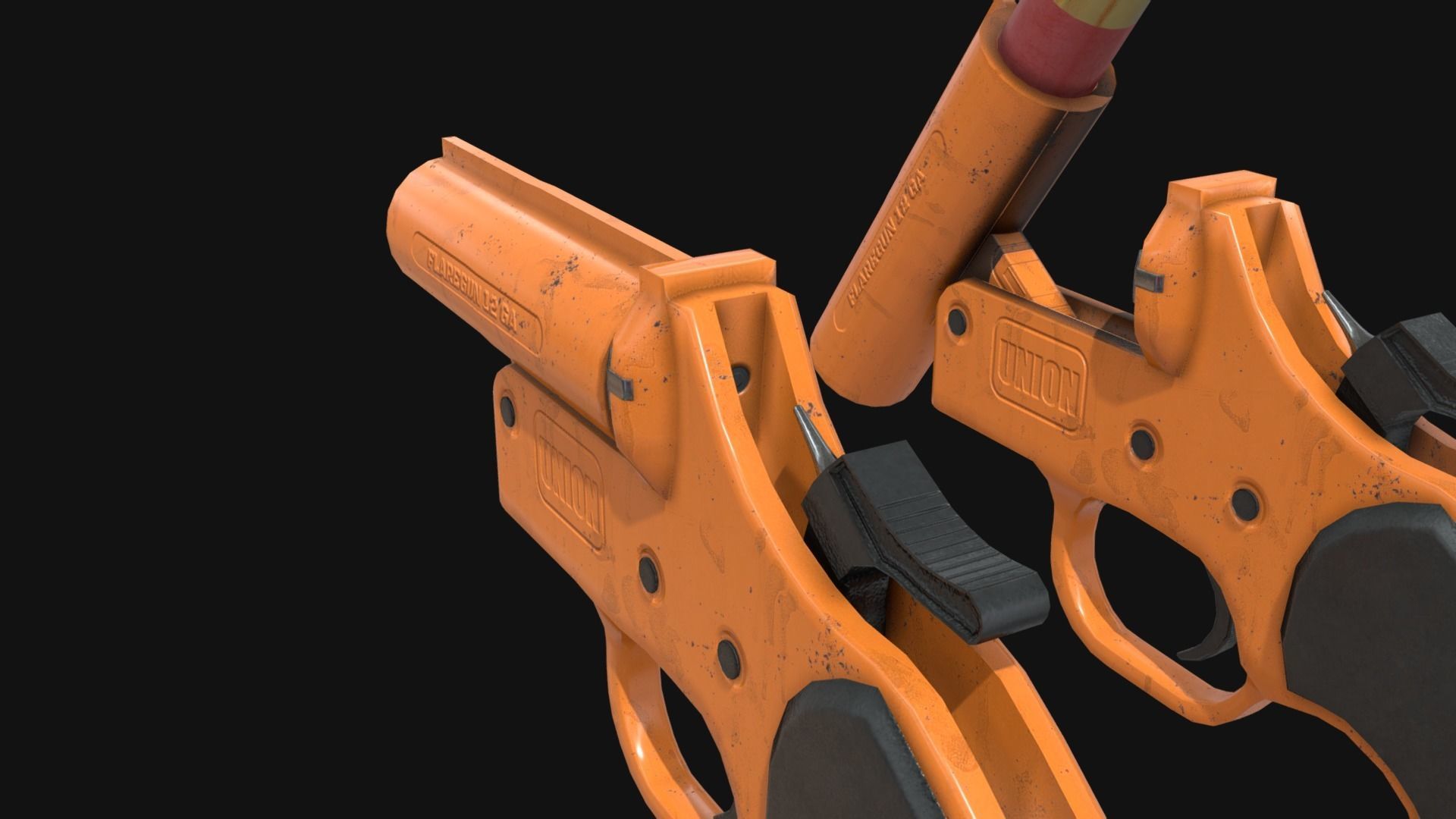 Flaregun 12 GA Low-poly 3D model_3