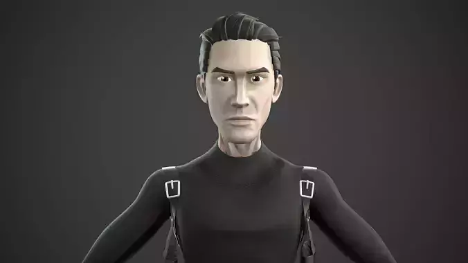 Neo Matrix Keanu Reeve  3D model