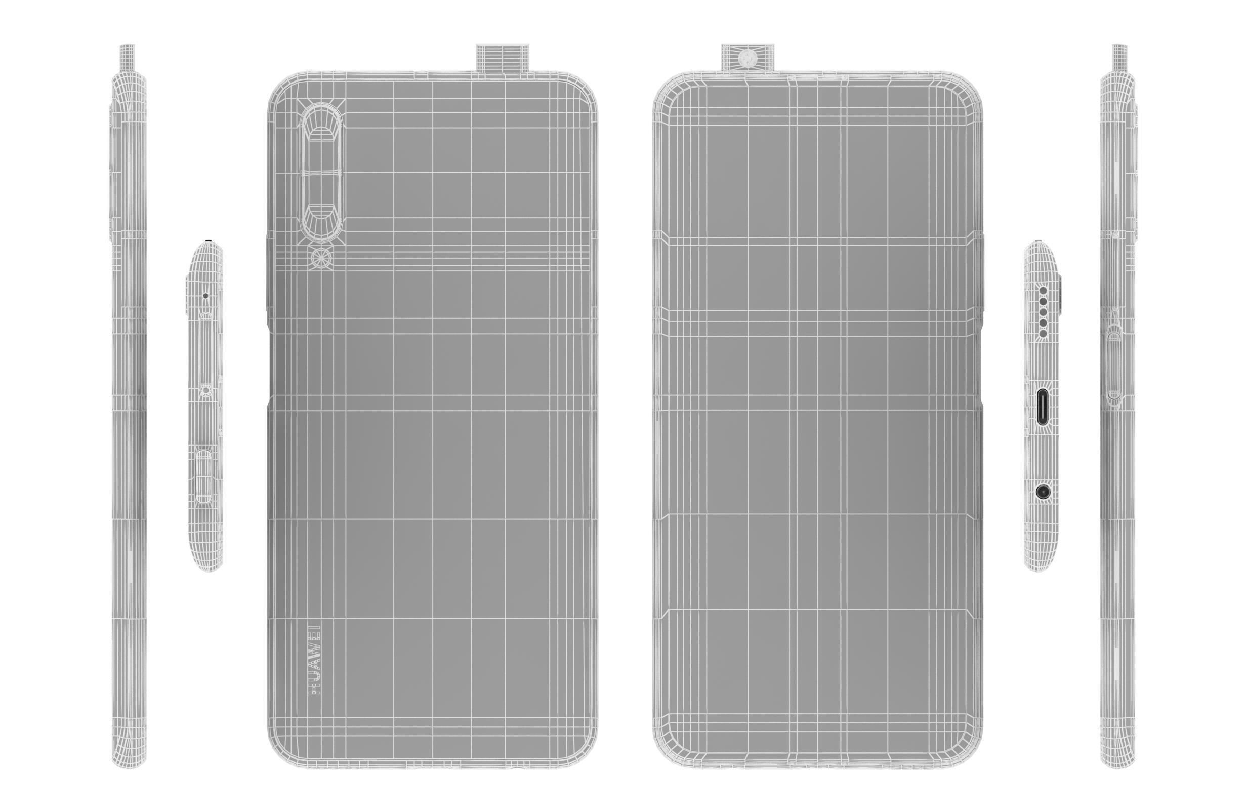 Huawei P Smart Pro 2019 Breathing Crystal 3D model_14