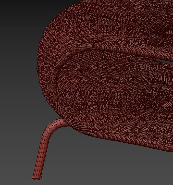 GAMLEHULT Footstool with storage rattan anthracite 3D model_4