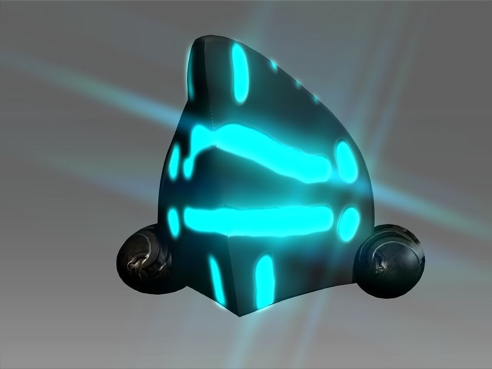 Pointed Front Space Ship Helm Low-poly 3D model_23