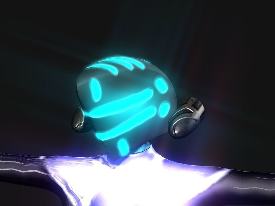 Pointed Front Space Ship Helm Low-poly 3D model_1