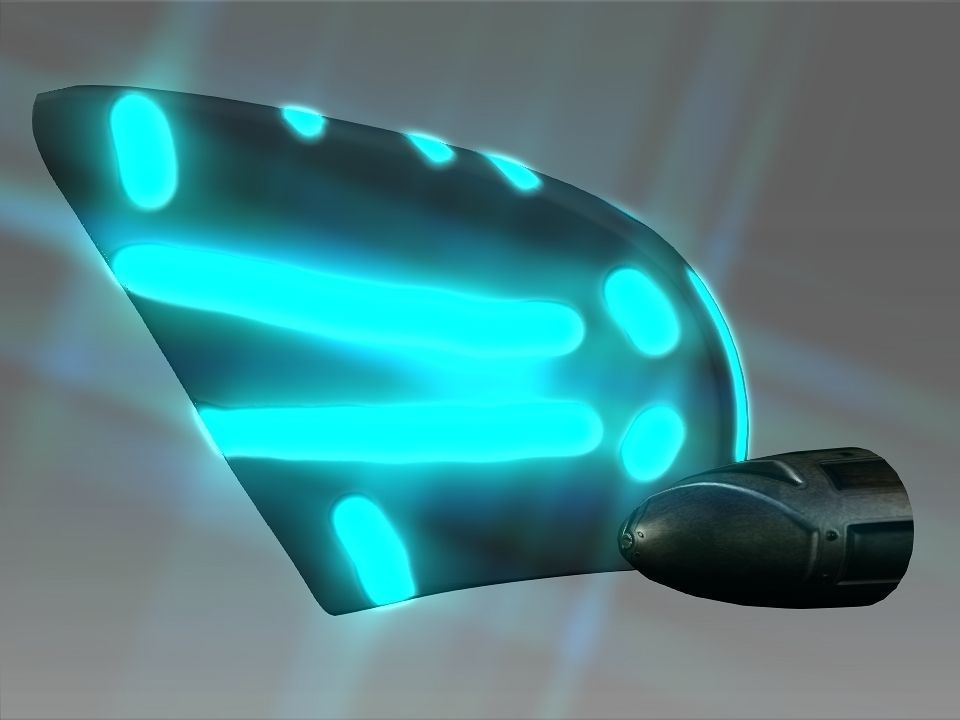 Pointed Front Space Ship Helm Low-poly 3D model_39