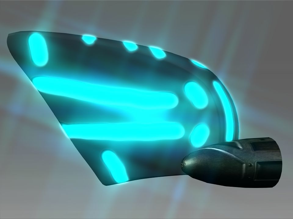Pointed Front Space Ship Helm Low-poly 3D model_40