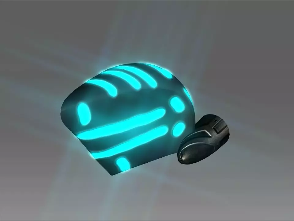 Pointed Front Space Ship Helm Low-poly 3D model_0