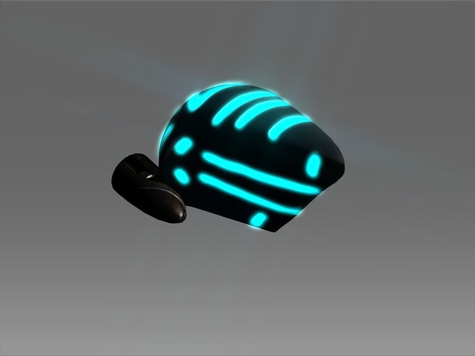 Pointed Front Space Ship Helm Low-poly 3D model_26