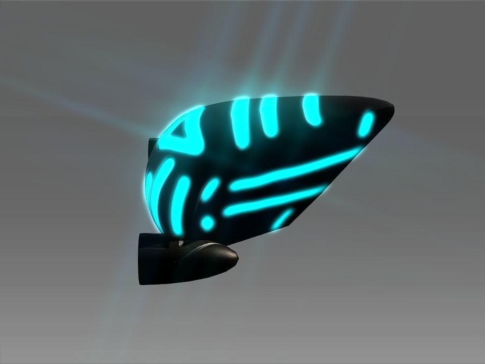 Pointed Front Space Ship Helm Low-poly 3D model_25