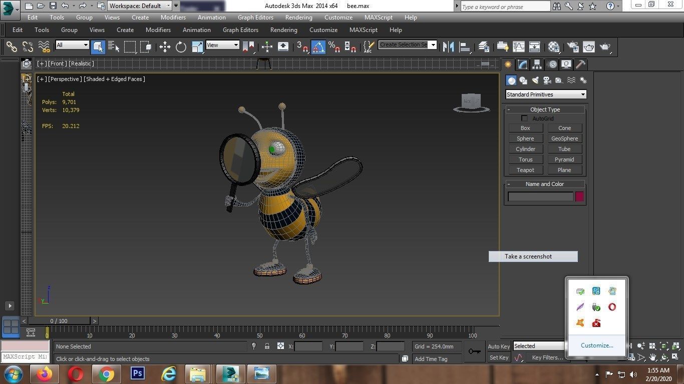 Bee Character 3D model_6
