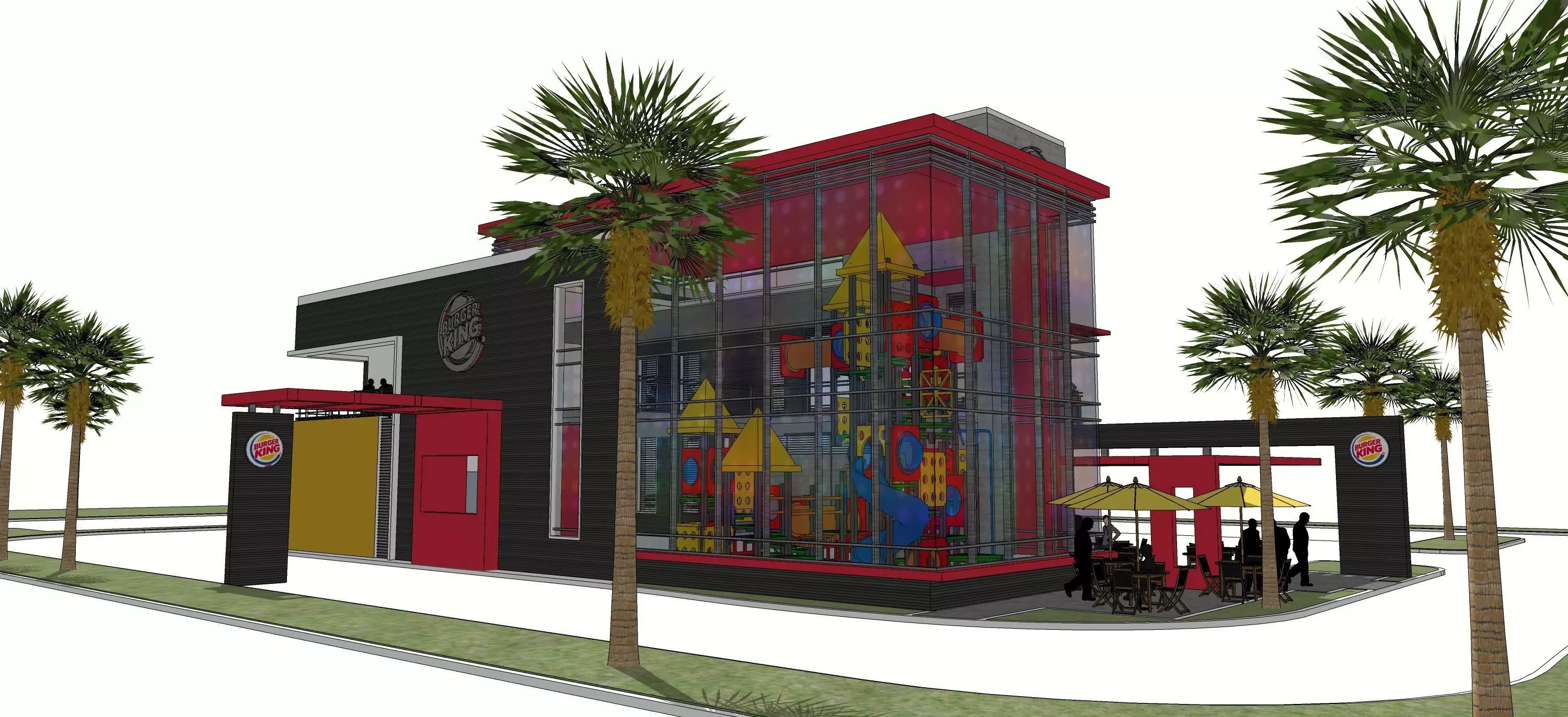 Retail burger King 3D model_0