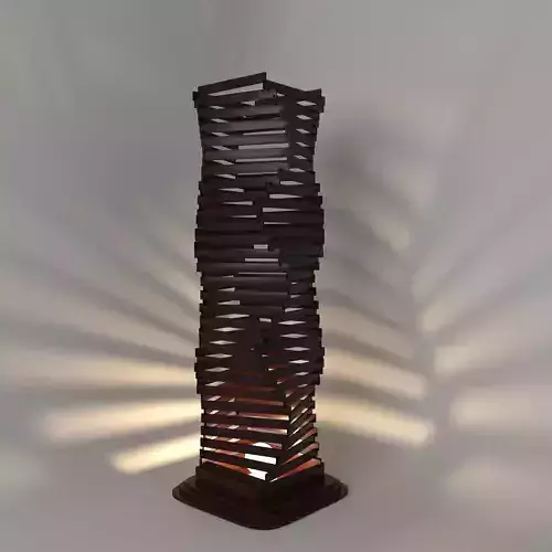 Parametric laser cut standing light