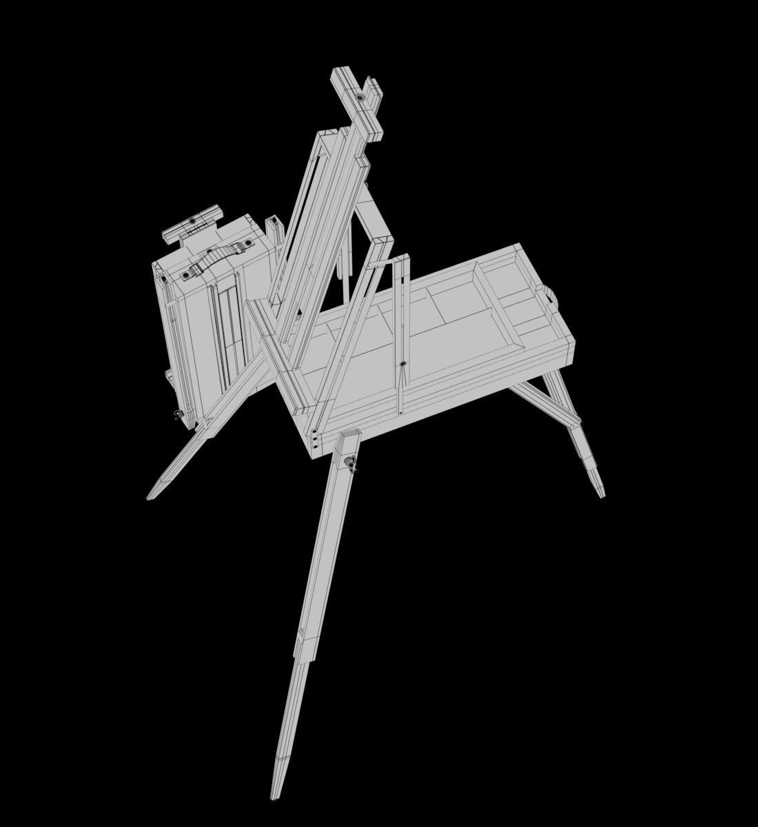 Portable  Outdoor Easel 3D model_7