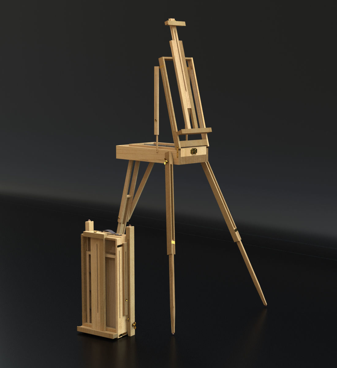 Portable  Outdoor Easel 3D model_2