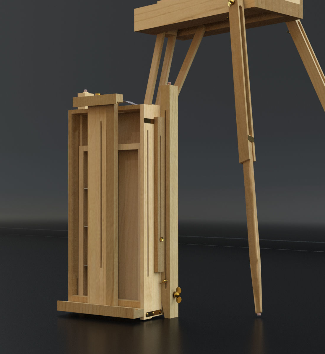 Portable  Outdoor Easel 3D model_1