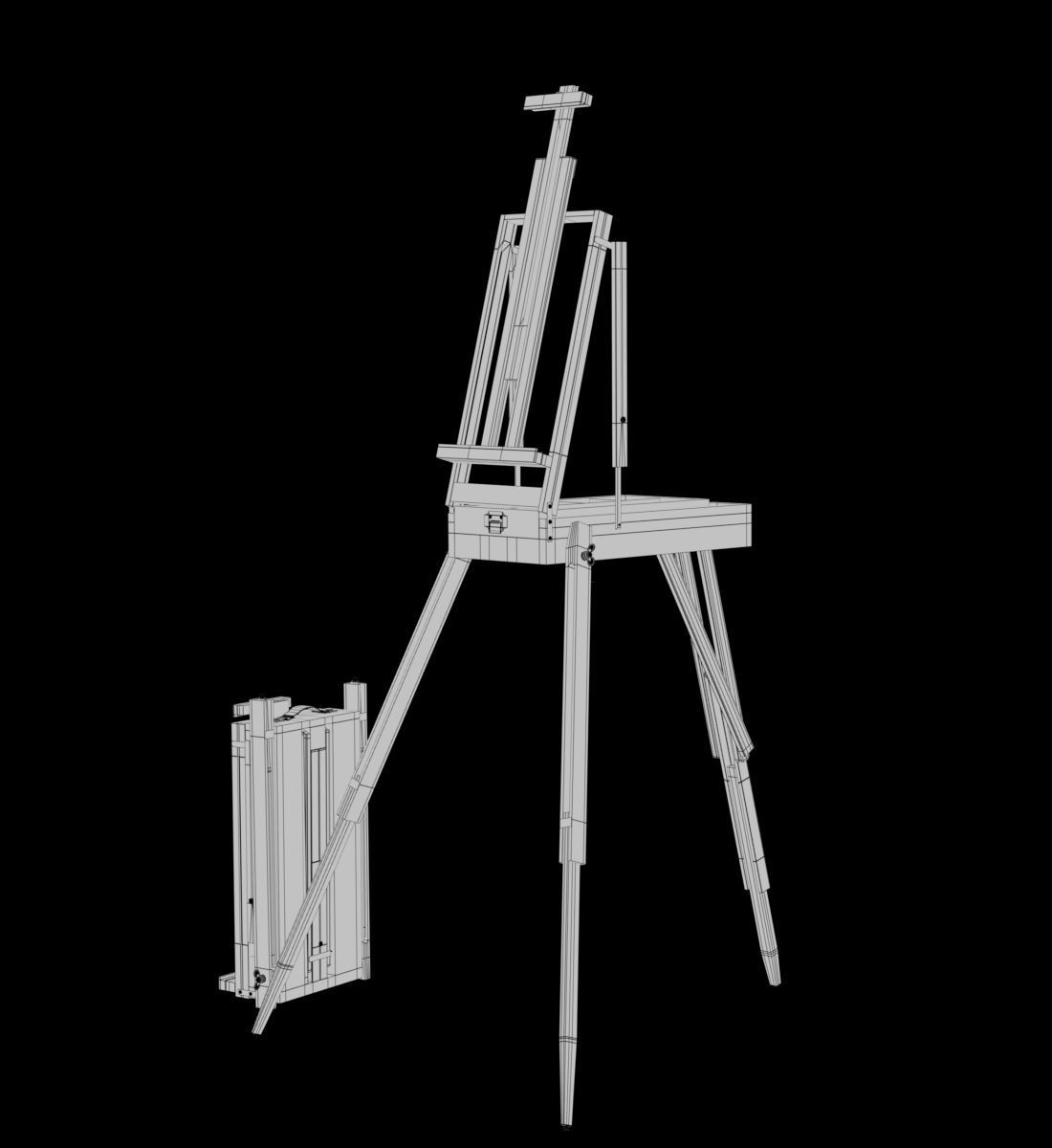 Portable  Outdoor Easel 3D model_5