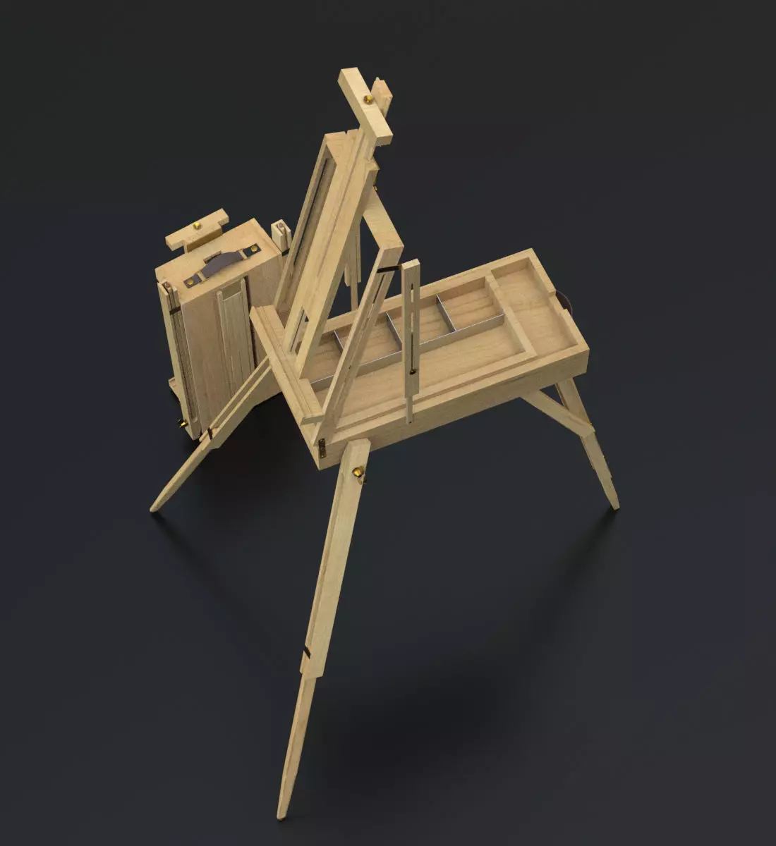 Portable  Outdoor Easel 3D model_0