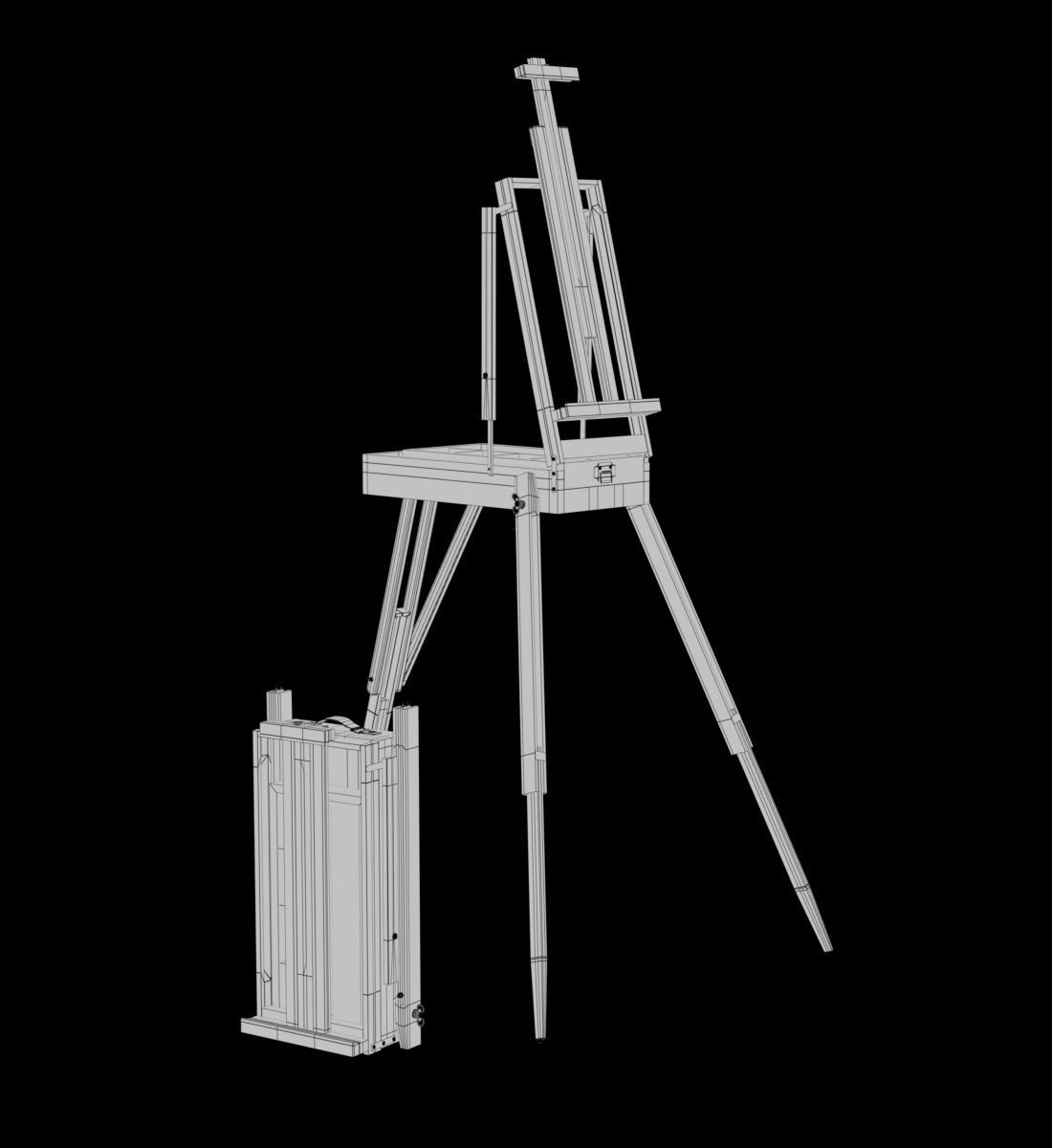 Portable  Outdoor Easel 3D model_6