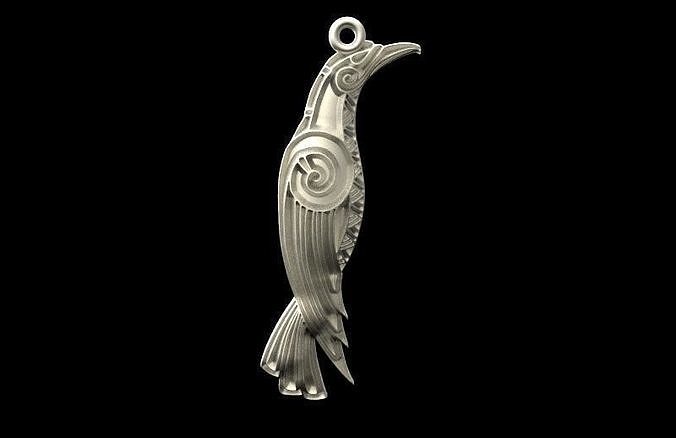 Raven keychain 3D print model