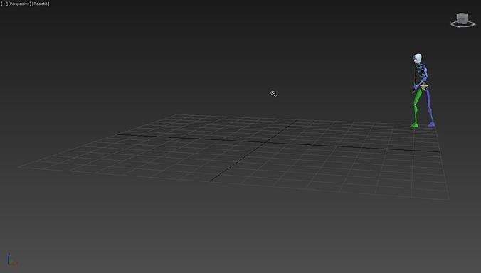 Running 3 skeleton 3D model