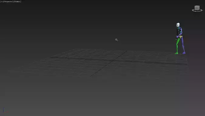 Running 3 skeleton 3D model