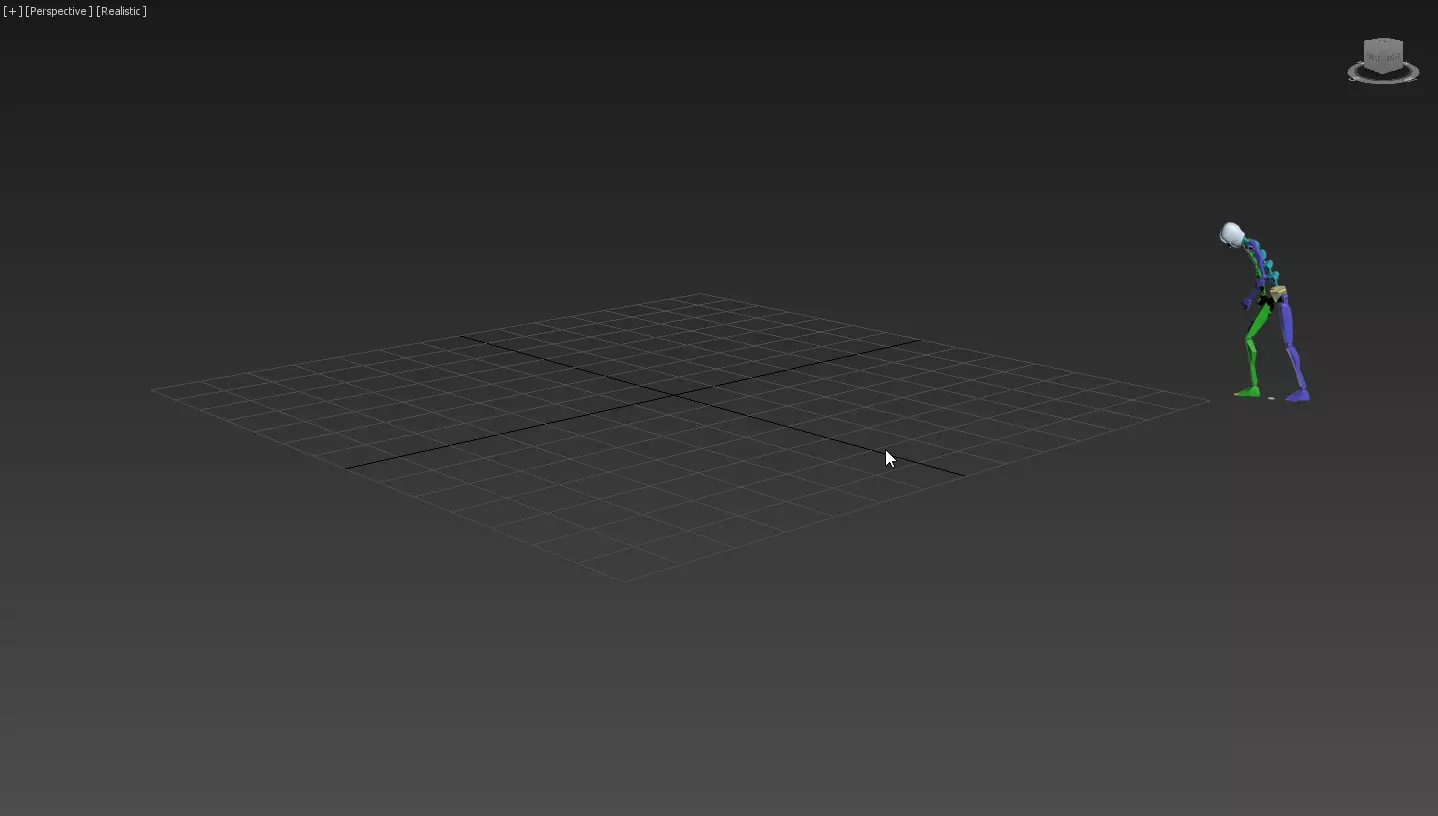 Running 1 person on square 3D model