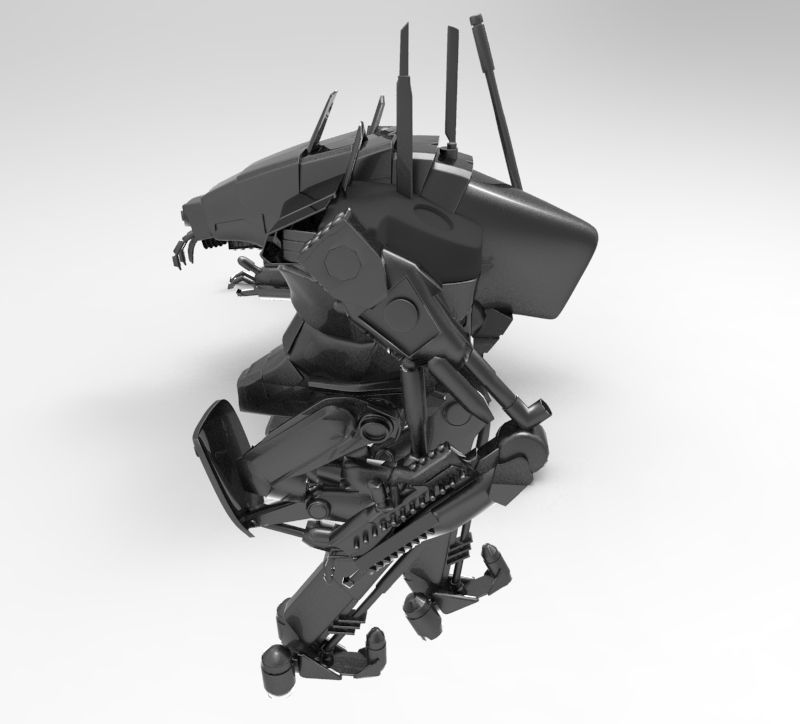 District 9 Mech 3D print model_2