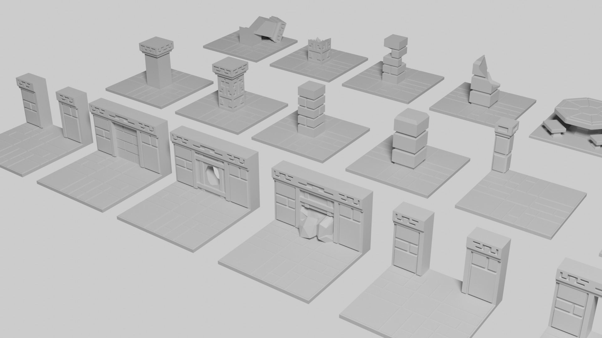 Dwarven Fort Tile Collection 3D print model_5