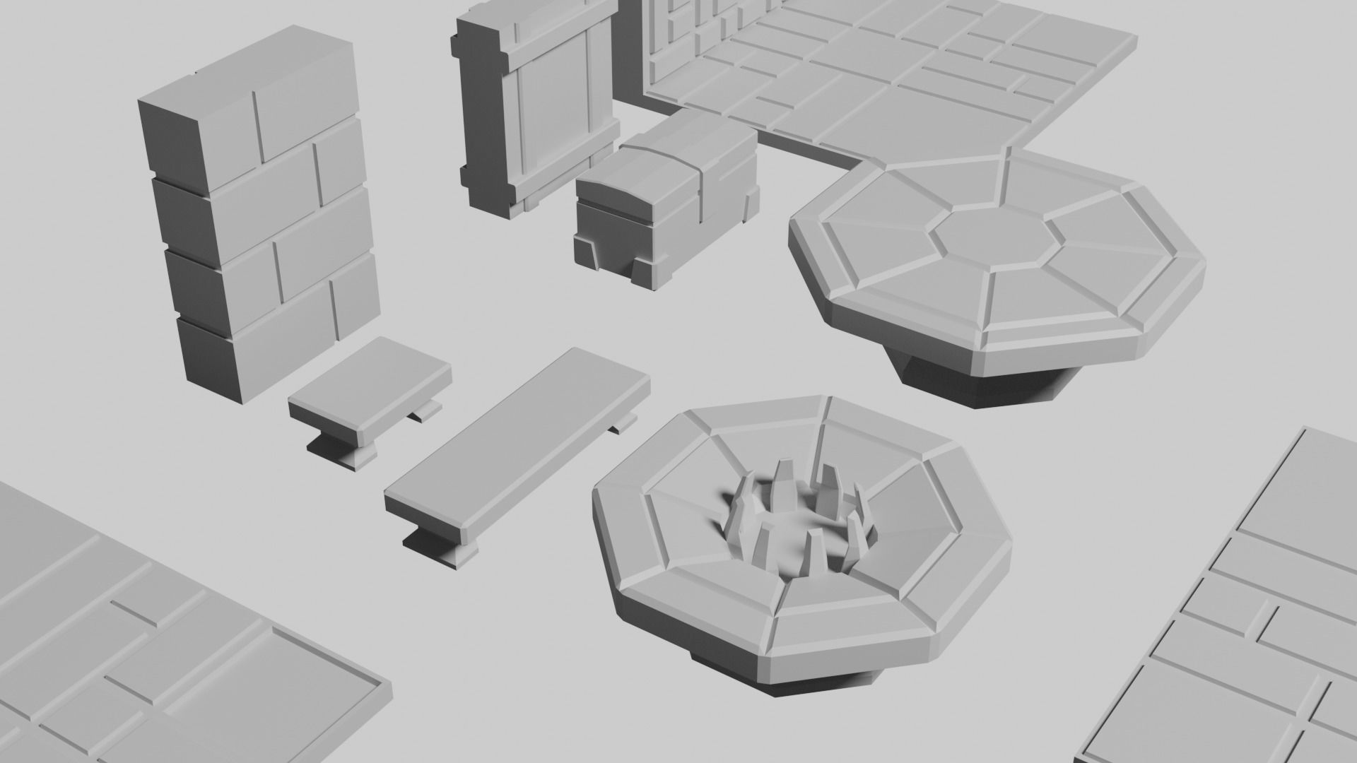 Dwarven Fort Tile Collection 3D print model_4