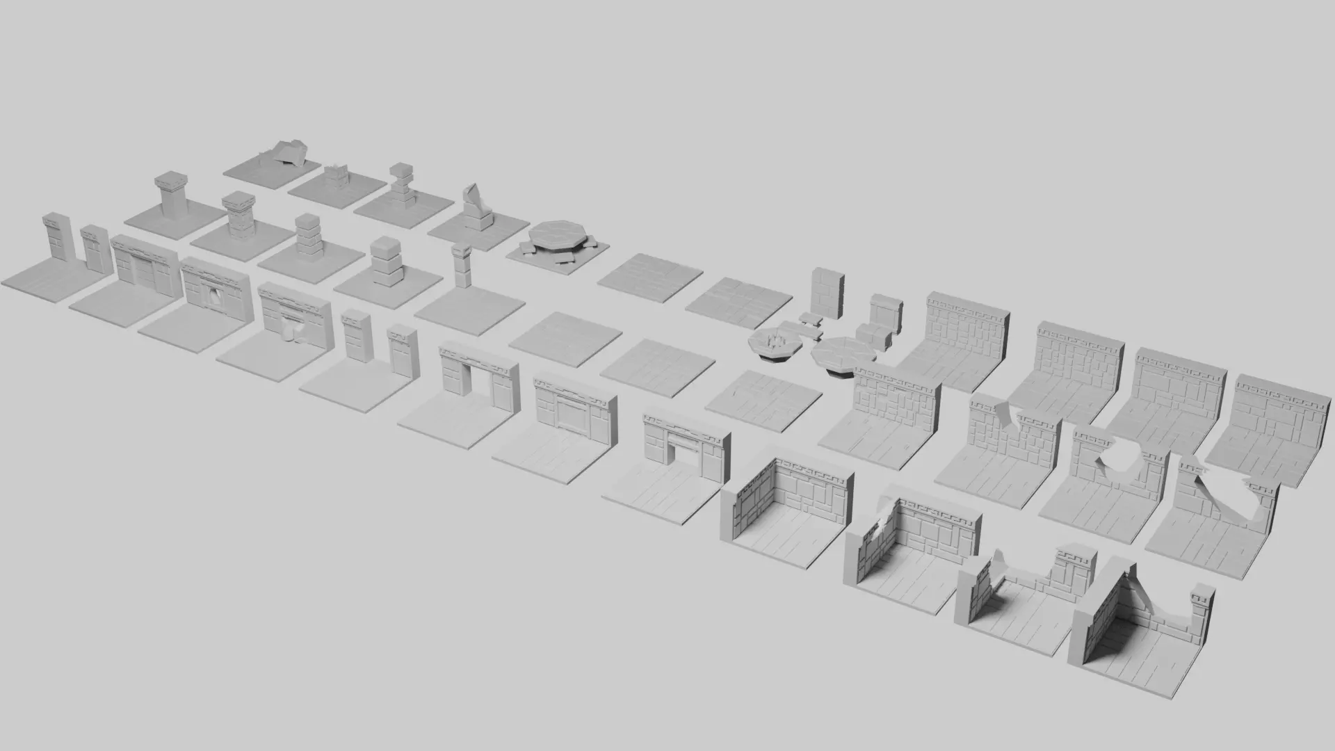 Dwarven Fort Tile Collection 3D print model_0