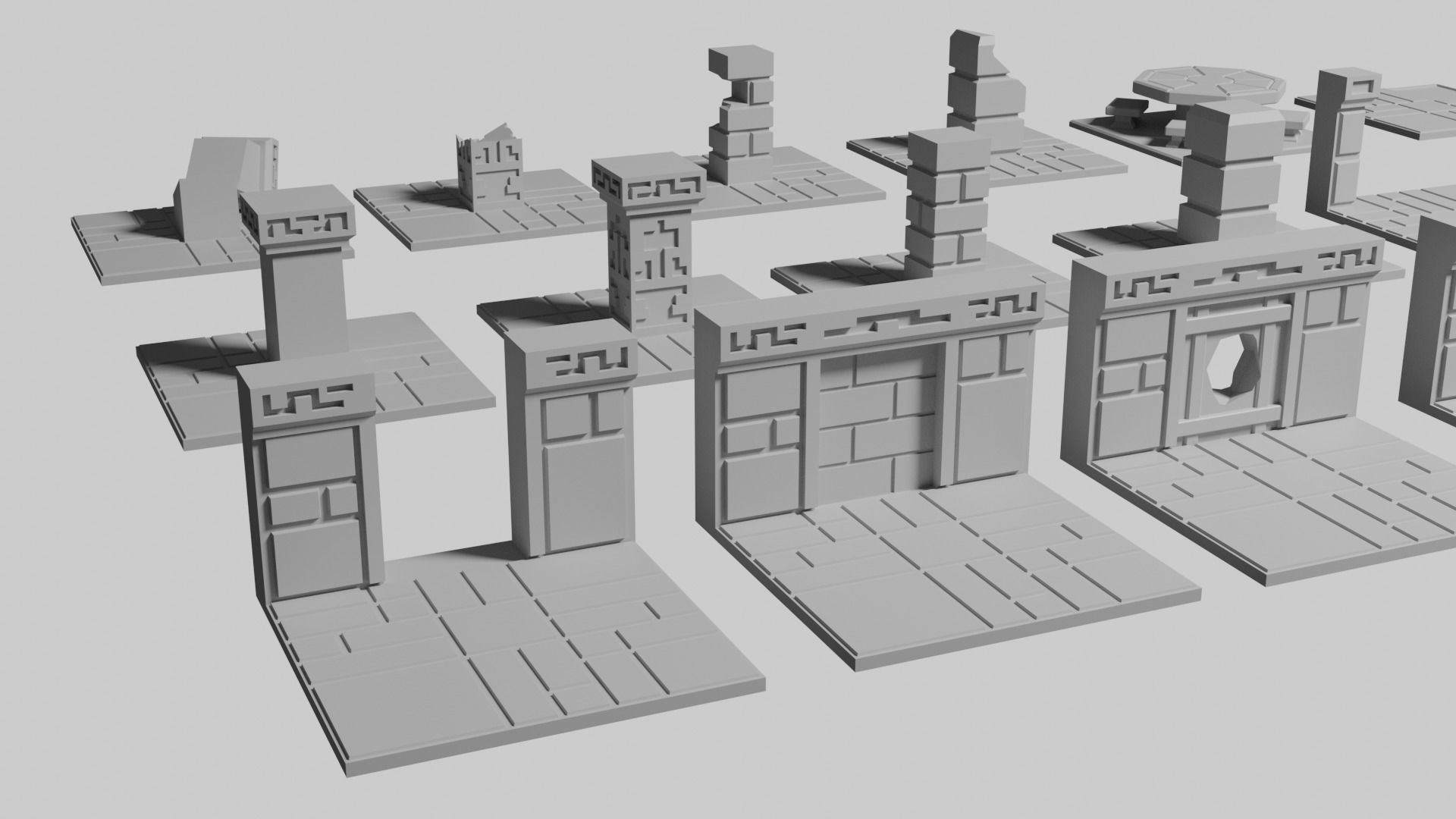 Dwarven Fort Tile Collection 3D print model_8