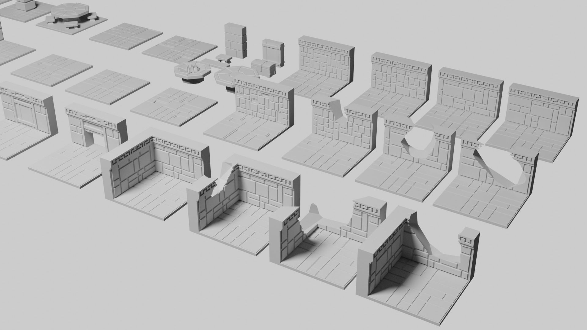 Dwarven Fort Tile Collection 3D print model_6