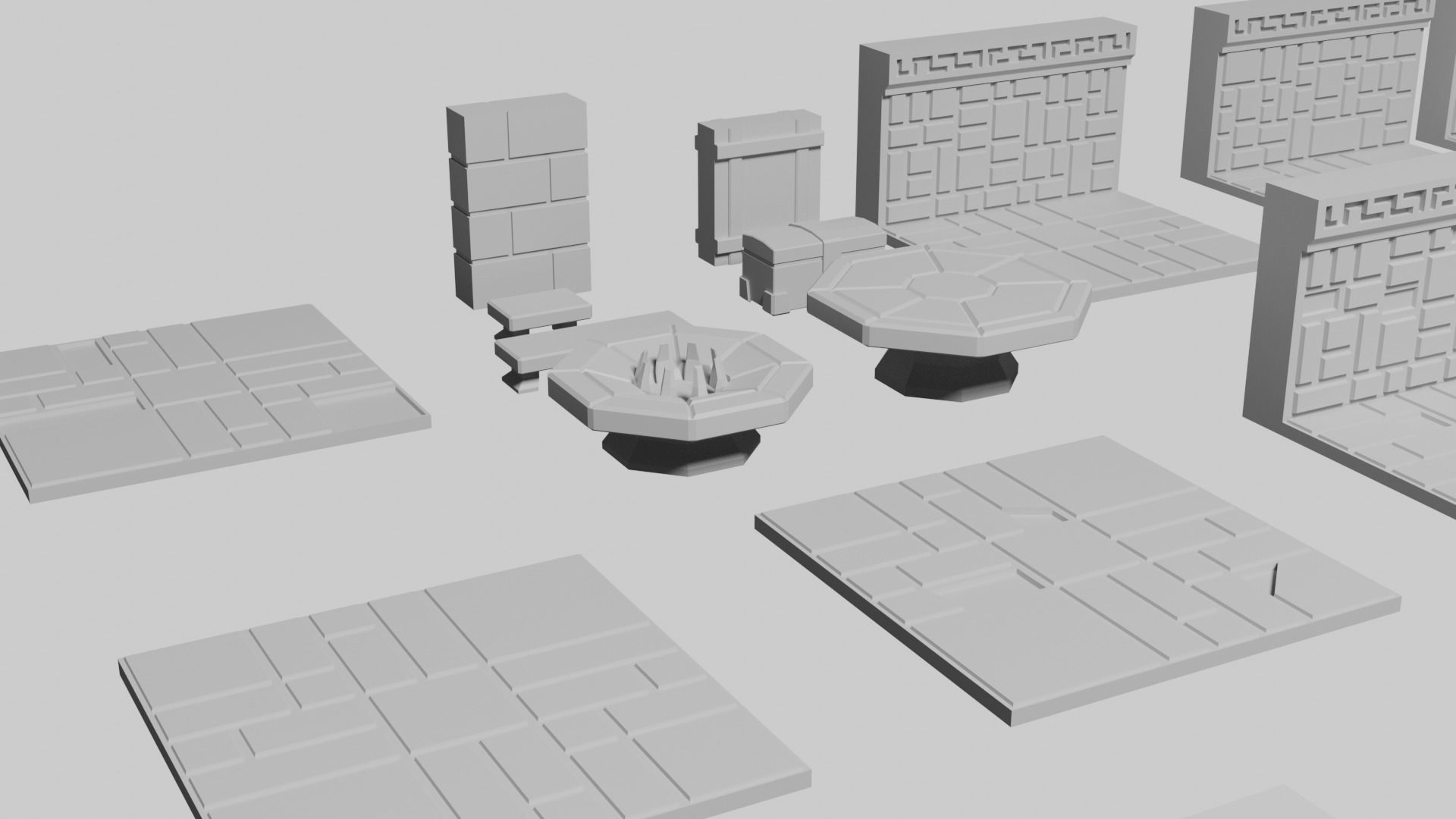 Dwarven Fort Tile Collection 3D print model_3