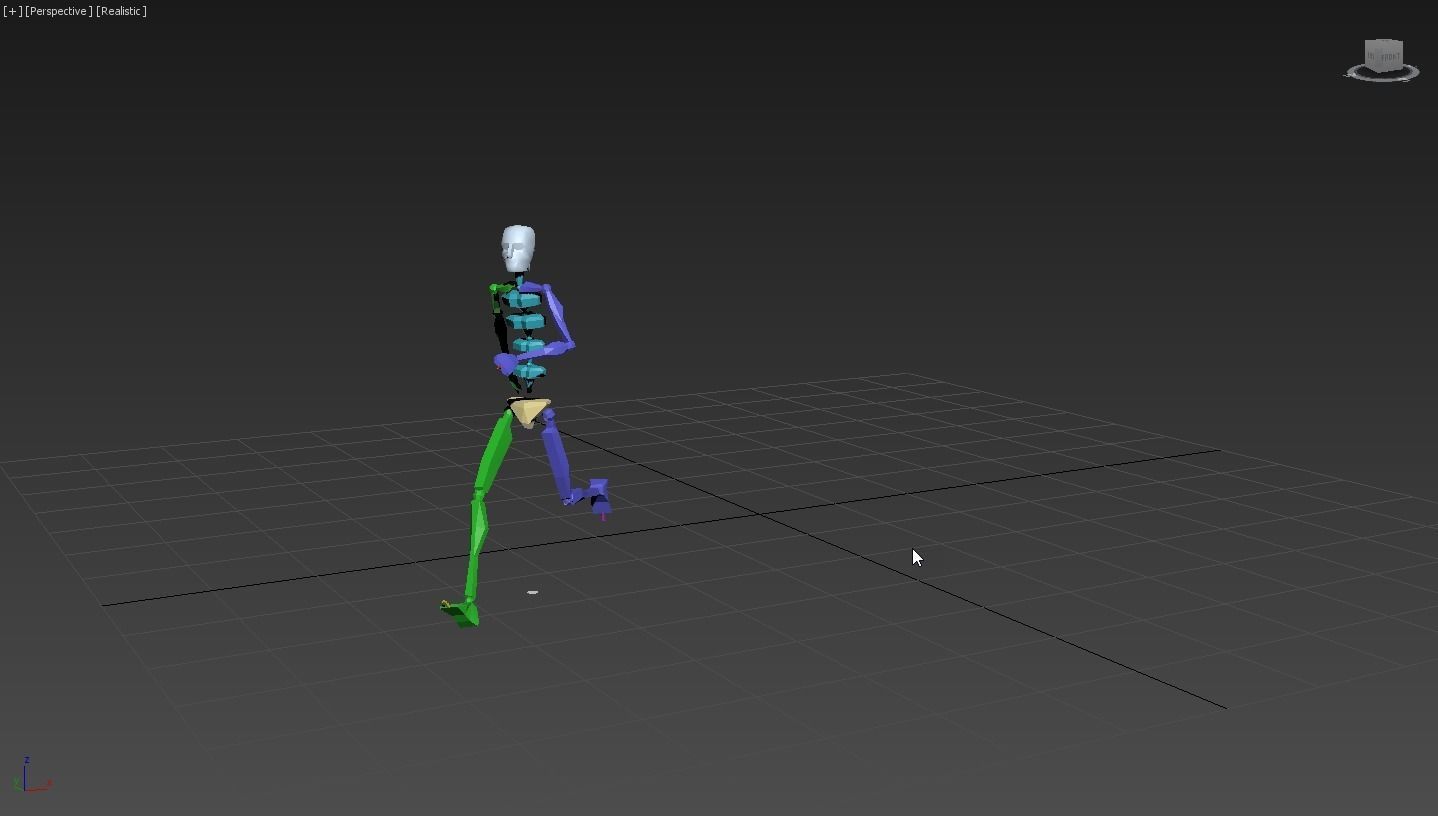 Running 4 person 3D model_7