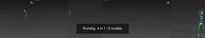 Running  4 in 1 3D Model Collection