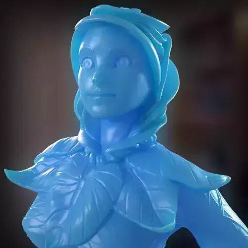 3D Printable Flower Girl Decorative Sculpture