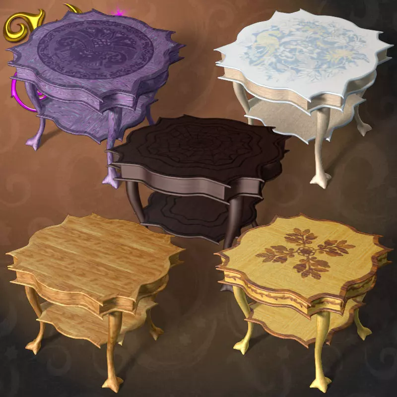 classic table Free 3D model_0