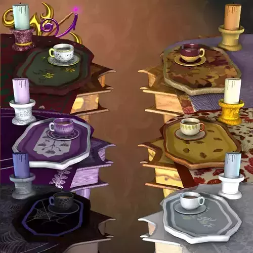 3d model lump wizard of oz tea table Free low-poly 3D model