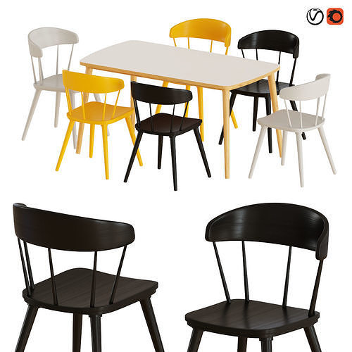 OMTANKSAM table and chairs 3D model | CGTrader