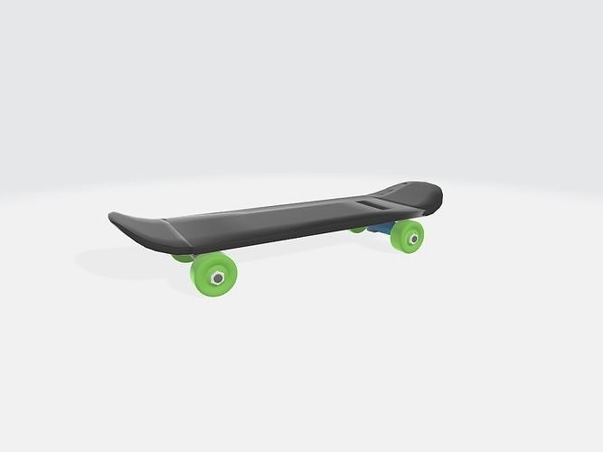skateboarding low poly for printing Free 3D print model